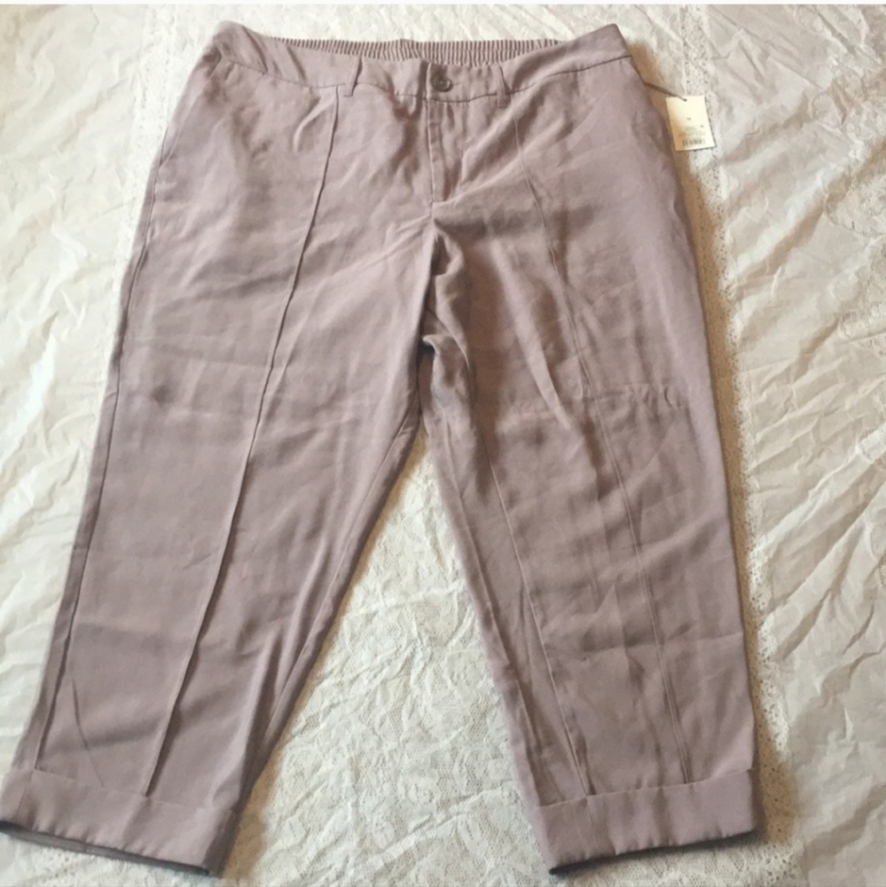 A New Day Plus Size Mauve Cuffed Trouser Pants NWOT Size 18